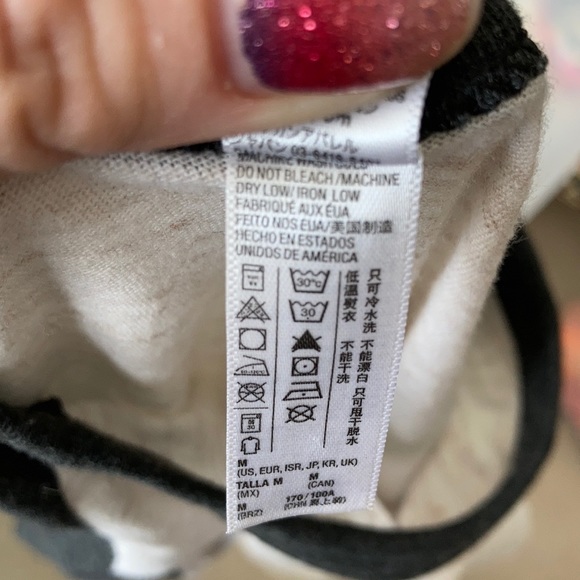 American Apparel M baseball jersey tee cream/gray - Picture 6 of 8